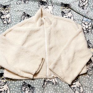 Furry cropped jacket.